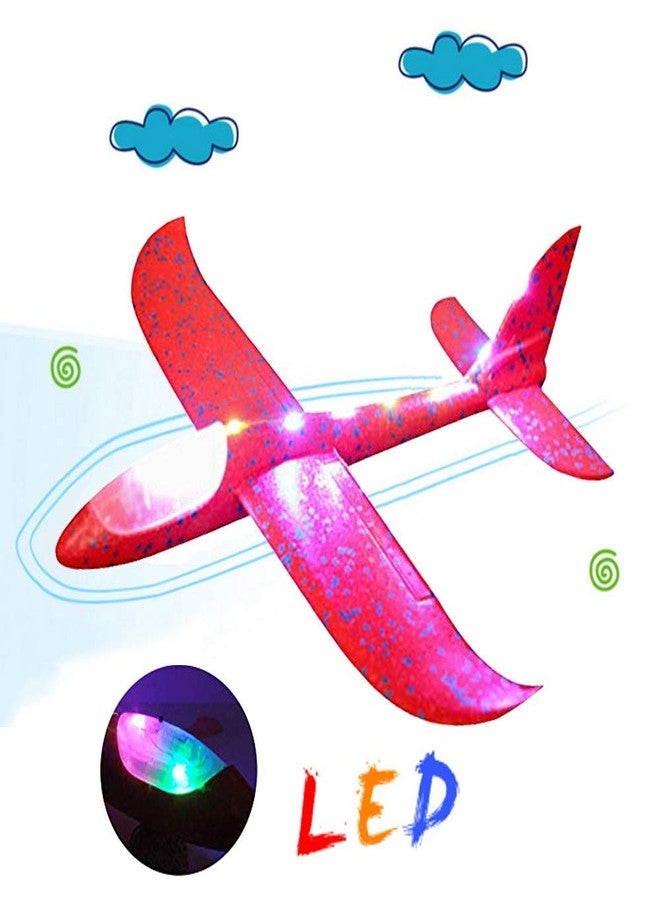 iChoice™ Foam Plane with Light, Glider Plane Large Throwing Foam Plane, Dual Flight Mode, Aeroplane Gliders for 3 to 8 Year Children's, Foam Plane Toy for Kids (Green & Red) - Image 2